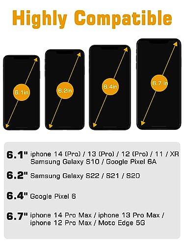 EralcNa Tactical Gear Plate Carrier Vest Accessories Phone Chest Mount Holder for Screen Size 4.7"-6.7",BK