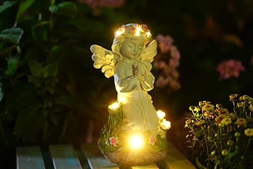 Angel Garden Decor Statue Solar Angel Decorations for Yard Outdoor Decorations for Patio Gift for Mom