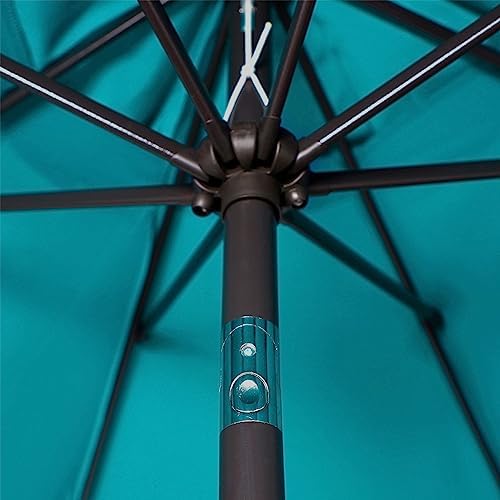 Blissun 9' Outdoor Patio Umbrella, Outdoor Table Umbrella, Yard Umbrella, Market Umbrella with 8 Sturdy Ribs, Push Button Tilt and Crank