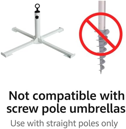 AMMSUN Foldable Portable Beach Umbrella Stand-Portable Patio Umbrella Base Holder,Outdoor Sunshade Anchor,with Weight Bag,Rust Free Tempered Iron Umbrella Stand for Courtyard,Garden,Beach,Grass