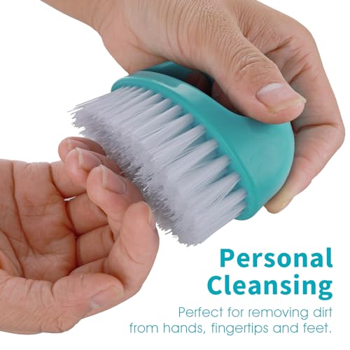 Amaxiu Hand Nail Brushes, 2pcs Grip Clean Heavy Duty Nail Brushes for Cleaning Fingernails Nylon Firm Stiff Bristles Deep Clean Scrubber for Mechanics Gardeners Hand Under Nails Toes(Red, Blue)