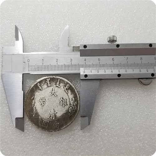 Antique Chinese Dragon Coins, China's Qing Dynasty Old Silver Coin, Vintage Guangxu Coins, Ancient Emperor Silver Coin Collection, Feng Shui Lucky Amulet (I-Dragon)