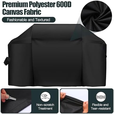 70 Inch Premium Grill Cover Fit for Weber Genesis and Genesis II 400 Series Grills, and New 2022 Genesis 400 Series 4-Burner Grills, Heavy Duty Waterproof Fade Resistant