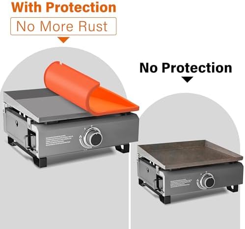 LotFancy Griddle Mat for Blackstone, 22 inch Silicone BBQ Mat, Full Coverage Cover for Griddle Top, Grill Accessories to Protect Grilling from Dust, Dirt, Bugs, Rust