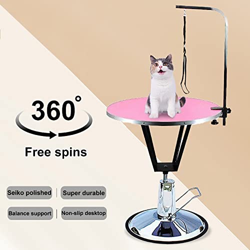 Dog/Cat/Pet Grooming Table Trimming Table Hydraulic Dog Grooming Table for Dogs Cats, Professional Grooming Table w/Adjustable Overhead Arm and Noose for Pet