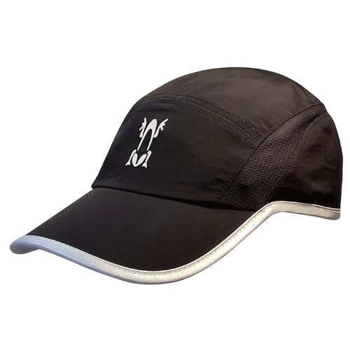 Amphipod 360° Full-Viz Reflective Hat, Running Performance Adjustable Reflective Vented Cap for Men & Women - Black - OS