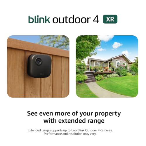 Blink Outdoor 4 XR (newest model) – two-year battery wireless camera with 4x security coverage, 1000 ft open-air range or 400 ft with typical use — 2 camera system