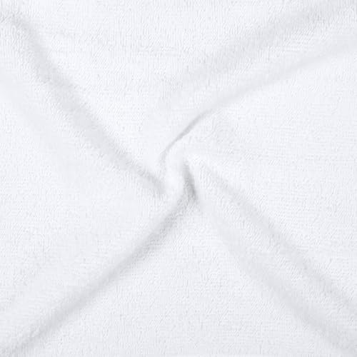 Amazon Basics 100% Cotton Washcloths for Bathroom, Fast Drying Salon Towels, Soft and Highly Absorbent, 24-Pack, White, 12 x 12 inches