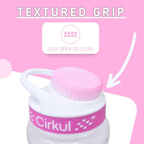 Head Concepts Cap Lid for Cirkul Water Bottle - Fits Plastic and Metal Bottles - 2-Pack Caps - Water Bottle Accessories - Made in USA (Pink)