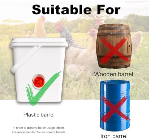 10 PCS Chicken Feeder Port DIY Automatic Chicken Feeder, Poultry Feeder, No Waste, Rat-Proof, Waterproof