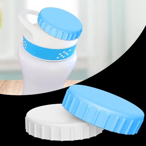 2 Pack Keeper Caps for Cirkul Water Bottle, Compatible with Cirkul Flavors Cartridges, Accessories for Cirkul, Essential for Circle Water Bottle, Replacement Lid Cap for Cirkul Water Bottle(W+Blue)