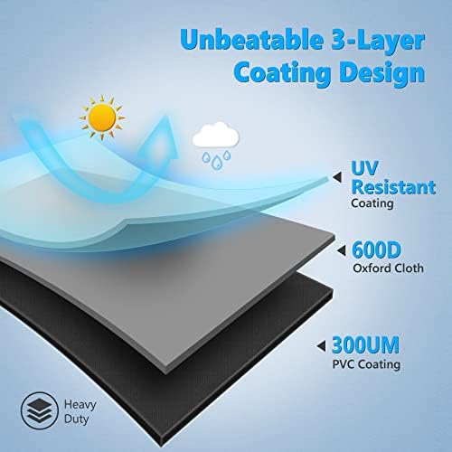 Grill Cover 55 Inch - Superior Gas Grill Cover for Outdoor Grill - 600D Outside BBQ Covers Waterproof Heavy Duty for Weber, Dyna-glo, Char-Broil, Nexgrill, Brinkmann, Monument Barbecue Grill