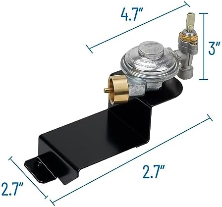Skyflame Gas Grill Valve Regulator Assembly Compatible with Weber Q1000 Q1200 Series - Replacement Parts for Weber 64866