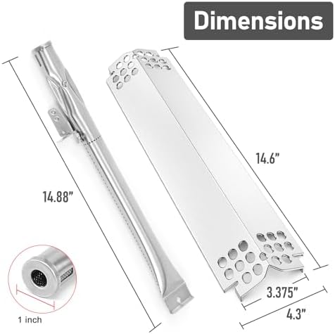 Uniflasy Grill Replacement Part for Nexgrill 5 Burner 720-0888 720-0888N, for Nexgrill Replacement Parts 4 Burner 720-0830H 720-0830X 720-0888S, BHG 720-0783W, for Nexgrill Replacement Parts 5 Burner