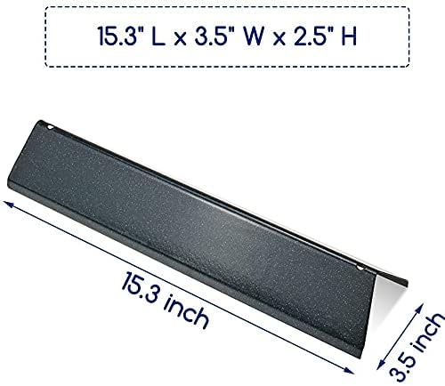 Utheer 7635 Flavorizer Bars 15.3 inch for Weber Spirit I & II 200 Series (2 Burners), Spirit E210 E220 S210 S220 with Front Control Knobs, Grill Replacement Parts for Weber 16 GA Porcelain Heat Plate