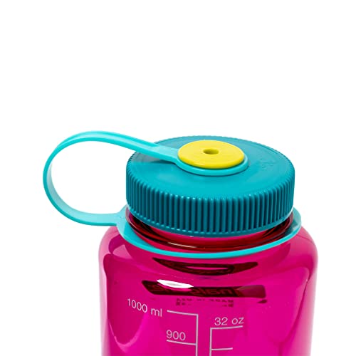Nalgene Sustain Tritan BPA-Free Water Bottle Made with Material Derived from 50% Plastic Waste, 32 OZ, Wide Mouth, Eggplant