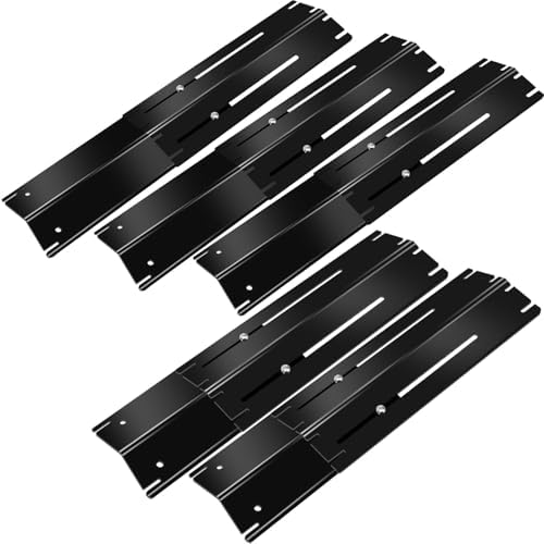 Universal Heat Plates Shield 13.5" up to 25" Adjustable Heat Tent for Backyard Uniflame Nexgrill Dyna Glo Chargriller King Griller Charbroil Gas Grill Replacement Parts 5 Pcs Flavorizer Bar