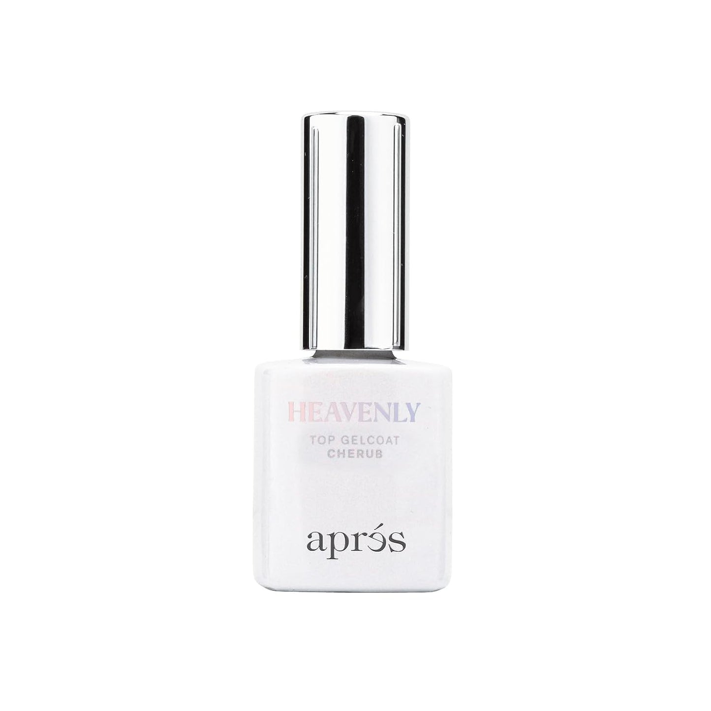 Apres Heavenly Top Gelcoat, 15 ml Non-Wipe Nail Gel Polish Top Coat, Shimmery Long Lasting Topcoat (Cherub, 15 ml)