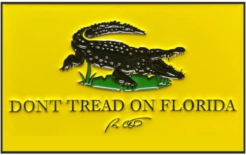 GL1-006 Florida Governor Ron Desantis Inspired Don't Tread on Florida 2nd Amendment Police Thin Blue Line Flag Challenge Coin
