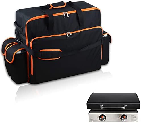 WOMACO 22 inch Griddle Carry Bag for Blackstone 22 Griddle with Hood Lid, Heavy Duty Portable Tabletop Griddle Carrying Bag for Travel, Weather Resistant BBQ Grill Carry Case with Shoulder Strap
