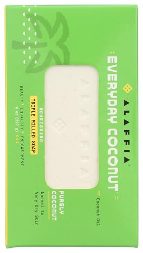 ALAFFIA Everyday Coconut Bar Soap, 8 OZ