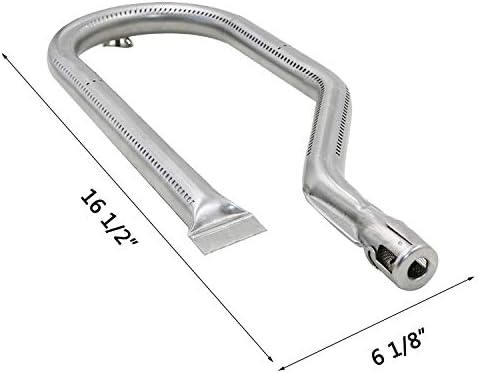 Hisencn Repair Parts for Costco Kirkland 720-0108, Nexgrill 720-0011, 720-0047-U Gas Grills, Replacement Stainless Steel Burner Tube, Heat Plate Tent, Temp Gauge Heat Indicator 22551, NGB1, NGSHP3