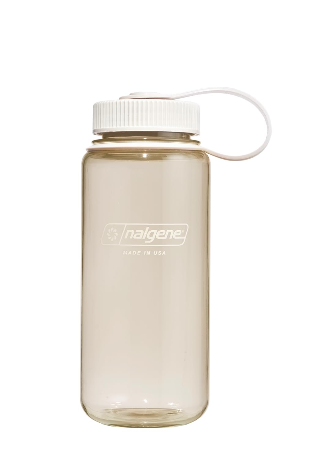 Nalgene Sustain Tritan BPA-Free Water Bottle Made with Material Derived from 50% Plastic Waste, 16 OZ, Wide Mouth, Cotton [Color may vary]