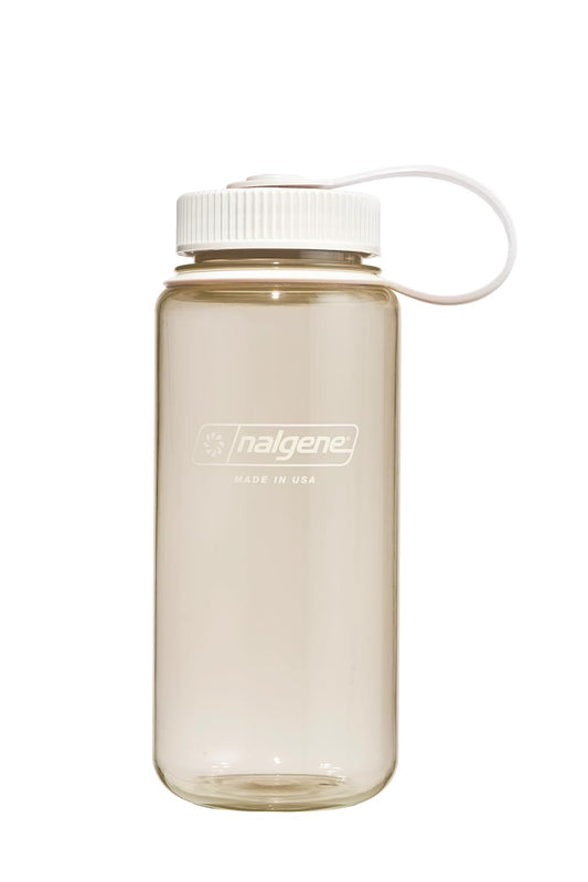 Nalgene Sustain Tritan BPA-Free Water Bottle Made with Material Derived from 50% Plastic Waste, 16 OZ, Wide Mouth, Cotton [Color may vary]