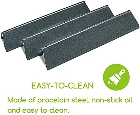 Utheer 7635 Flavorizer Bars 15.3 inch for Weber Spirit I & II 200 Series (2 Burners), Spirit E210 E220 S210 S220 with Front Control Knobs, Grill Replacement Parts for Weber 16 GA Porcelain Heat Plate