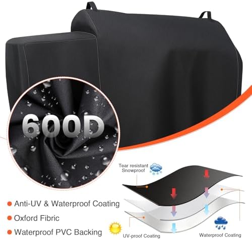QuliMetal Grill Cover for Rec Tec RT-590, Recteq Deck Boss 590 Wood Pellet Grill - Heavy Duty Waterproof Fade Resistant Outdoor Smoker Cover with Elastic Drawstring for Recteq RT-590 Grill Accessories