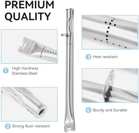 Grill Replacement Parts for Dyna-Glo 5 Burner DGH485CRP, DGH474CRP, DGH483CRP, 4 Burner DGH450CRP, Grill Repair Kit for Revoace GBC1793W Grill, 70-02-411 Grill Heat Plates Tent, Burner Tubes