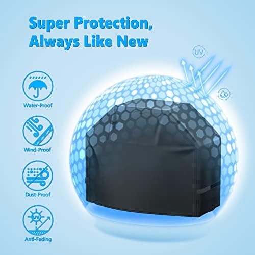 Grill Cover 55 Inch - Superior Gas Grill Cover for Outdoor Grill - 600D Outside BBQ Covers Waterproof Heavy Duty for Weber, Dyna-glo, Char-Broil, Nexgrill, Brinkmann, Monument Barbecue Grill
