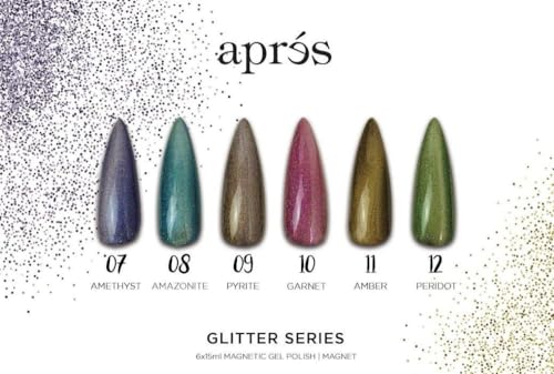 APRÉS HypnoGel - Invidual Colors | Cat-Eye Magnetic Gel Polish, Metallic Shades, Nail Art | Easy 2-Coat Process | 20x More Magnetic Powder H#8 - Amazonite