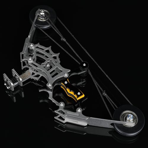 AMEYXGS 8.8 inch Mini Compound Bow Stainless Steel includes 4/12 Arrows and Target Paper (bow and 4 arrow)