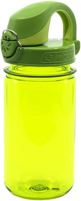 Nalgene Sustain Tritan BPA-Free Kids On The Fly Water Bottle Made with Material Derived from 50% Plastic Waste, Leak Proof, Durable, BPA Free, Carabiner Friendly, Reusable, 12 oz