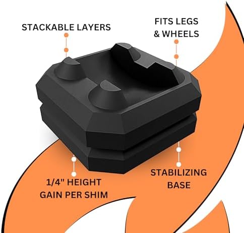 1/4" Griddle Leveling Shims Kit for Blackstone – 4-Pack Levels Leveler Tool for Precise Cooking – BBQ & Griddle Accessories for Black Stone, Grill Accessories, Electric Griddle - Made in USA