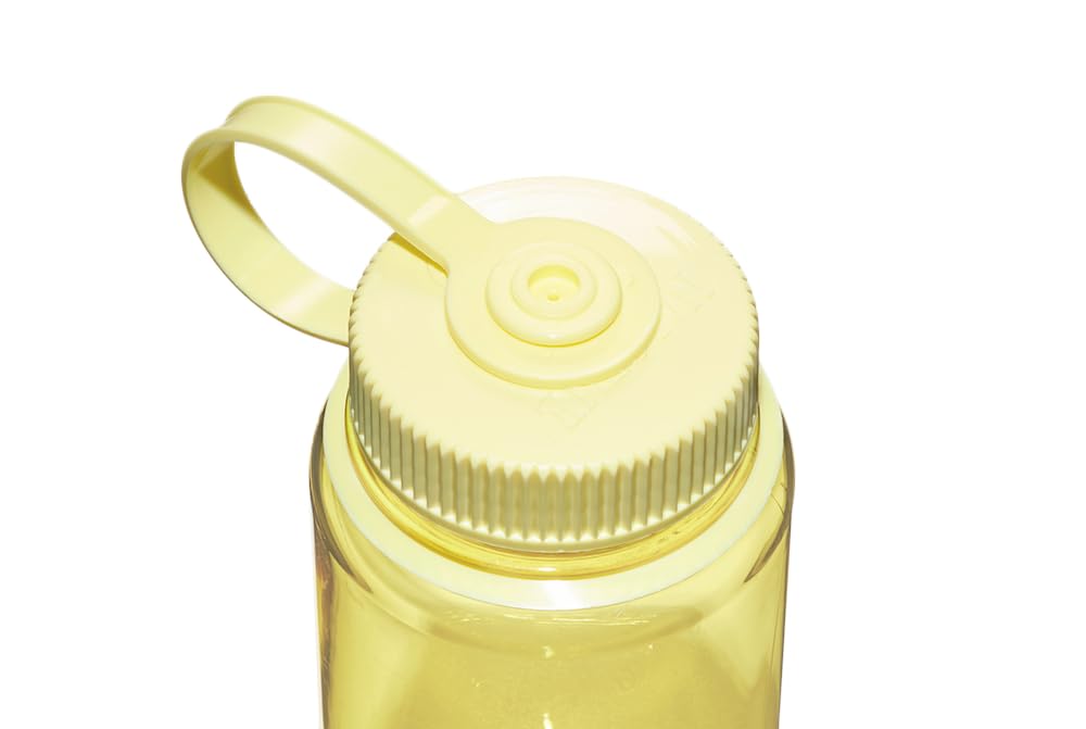 Nalgene Sustain Tritan BPA-Free Water Bottle Made with Material Derived from 50% Plastic Waste, 16 OZ, Wide Mouth, Butter