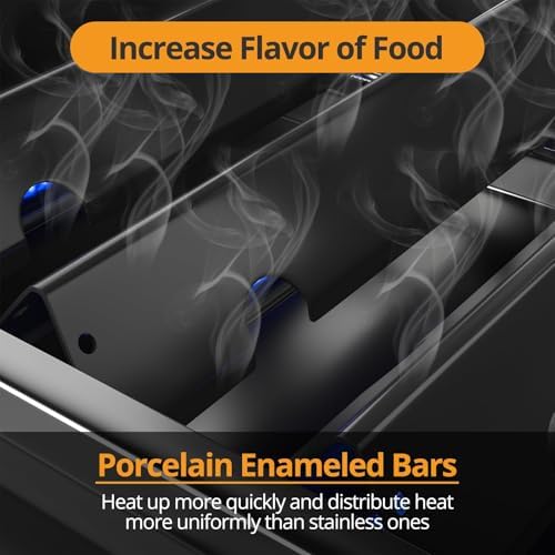 17.1" Flavorizer Bars for Weber Genesis II GS4 300 Series 3-Burner – Fits E-310/E-315/S-310/S-335, Replaces OEM 66795 – Porcelain-Enameled Steel, 5-Pack