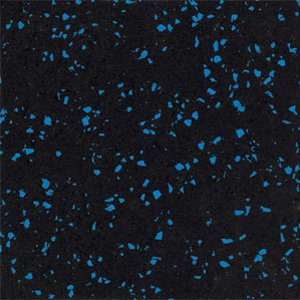 American Floor Mats Fit-Lock 3/8 Inch Heavy Duty Rubber Flooring - Interlocking Rubber Tiles (24" x 24" Tile) 10% Blue 4' x 4' Set (4 Tiles Total) - Exercise Mats, Home Gym Sets