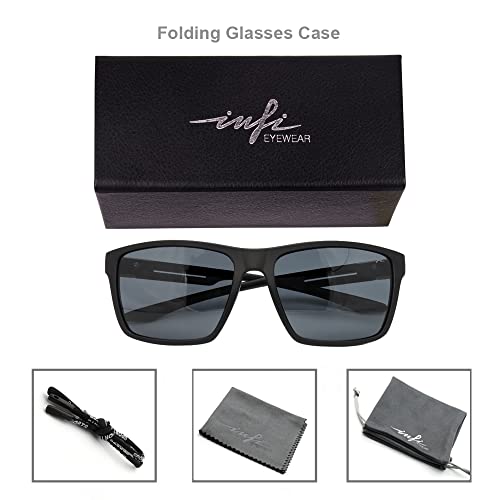 INFI Fishing Polarized Sunglasses for Men Driving Running Golf Sports Glasses Square UV Protection Designer Style Unisex