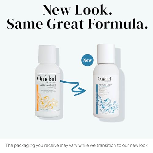 Ouidad Moisture Lock Ultra Nourishing Cleansing Oil Shampoo for Curly Hair - 2.5 fl oz, Rehydrates Dry, Damaged Curls, Color Safe Shampoo, For Women & Men, All Curl Types