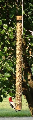 Backyard Birds Unlimited Cedar Whole in-Shell Peanut Outdoor Hanging Wild Bird Feeder Made in The USA-Large