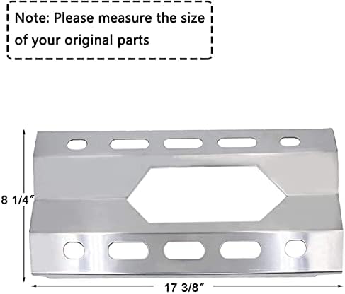 Hisencn Repair Parts for Costco Kirkland 720-0108, Nexgrill 720-0011, 720-0047-U Gas Grills, Replacement Stainless Steel Burner Tube, Heat Plate Tent, Temp Gauge Heat Indicator 22551, NGB1, NGSHP3
