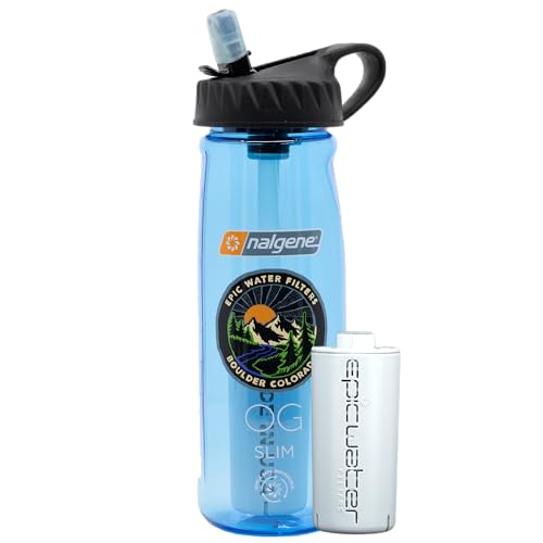 Epic Water Filters Nalgene OG Sustain Tritan USA Made Water Bottle and 75 Gallon Filter - Removes 99.99% of Water Impurities, 48oz, Tom Asta Special Edition