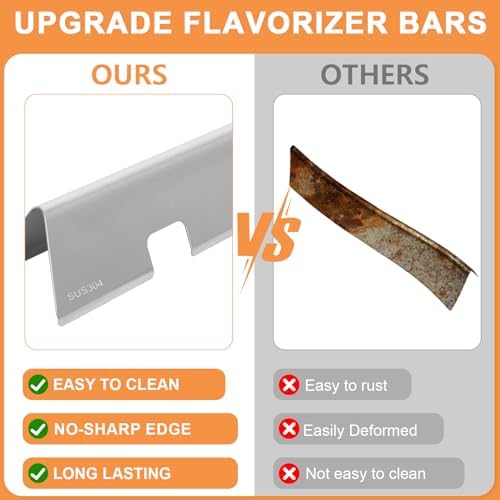 Flavorizer Bars for Weber Spirit 2 Grill Replacement Parts GS4 Spirit II 7635 67045 68842 69796, Grill Parts for Weber Spirit II GS4 & I E210 S210 E220 S220, for Weber Flame Covers Stainless Steel
