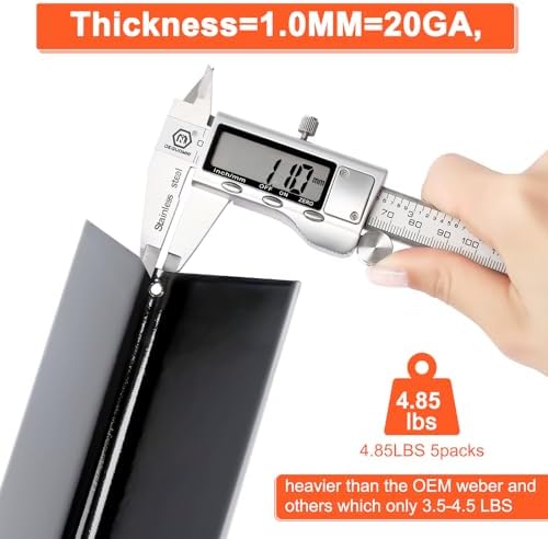 15.3" Flavorizer Bars for Weber Spirit E-310 Spirit II 300, Spirit 300 E320 E330 S310 S320 S330 Grills with Front Control Knobs, Porcelain Enameled Heat Plate for spirit e310 Replacement Parts