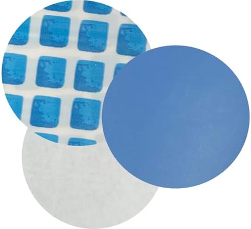 All-in-One Repair Kit for Above-Ground Pools | Fast, Underwater-Capable Peel-and-Stick OR Adhesive Glue-Down Vinyl Patches & for Easy Set and Frame Pools 6 Inch Peel and Stick