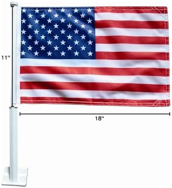 Annin Flagmakers U.S. Car Window Flag USA-Made, 11 x 18 Inches (Model 71808)