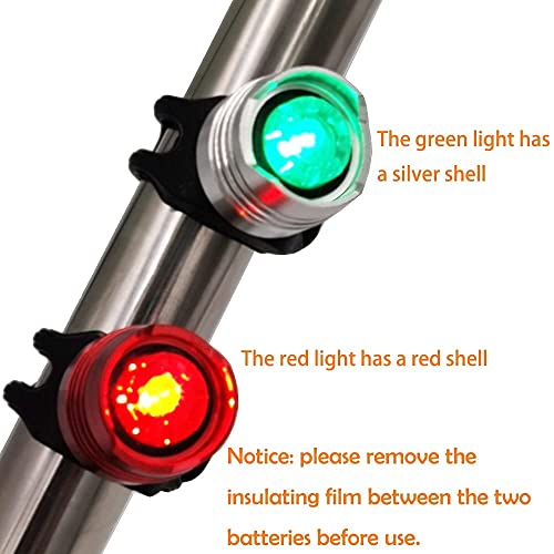 Aluminum Green and Red Portable Marine LED Boating Lights, Led Navigation Lights for Boat Bow or Stern,Backup Lights for Kayak Pontoon Yacht Dinghy