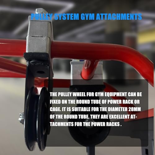 Upgraded Cable Pulley System , LAT Pull Down Machine for Home Gym Equipment, Weight Pulley System for Cable Machine, LAT Pulley System for Strength Training Power Cages, Power Racks (Diameter 28mm)